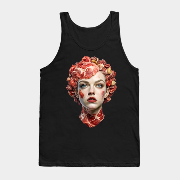 Raw Meat Lover Woman Carnivore Tank Top by Ravenglow